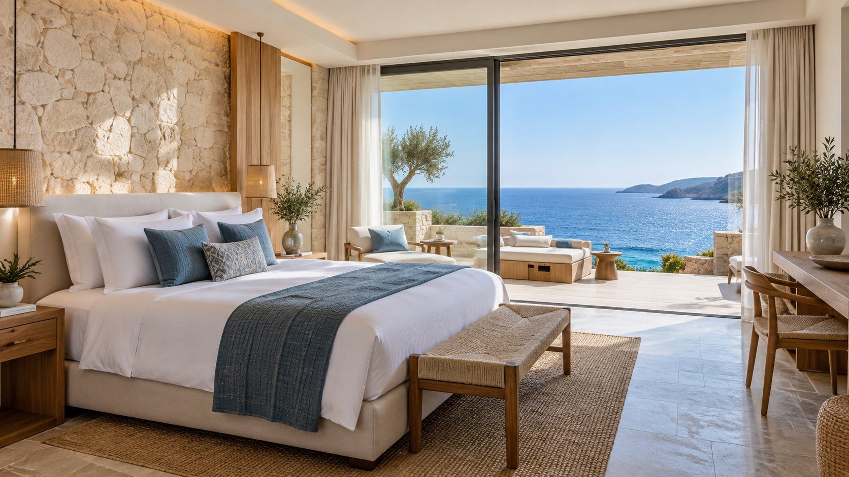Habitació moderna amb vistes al mar