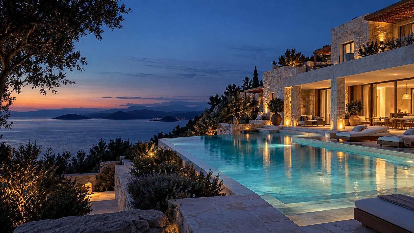 Arquitectura contemporània d’un resort vora el mar